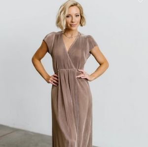 Baltic Born Athena Pleated Maxi Dress in Autumn Orchid